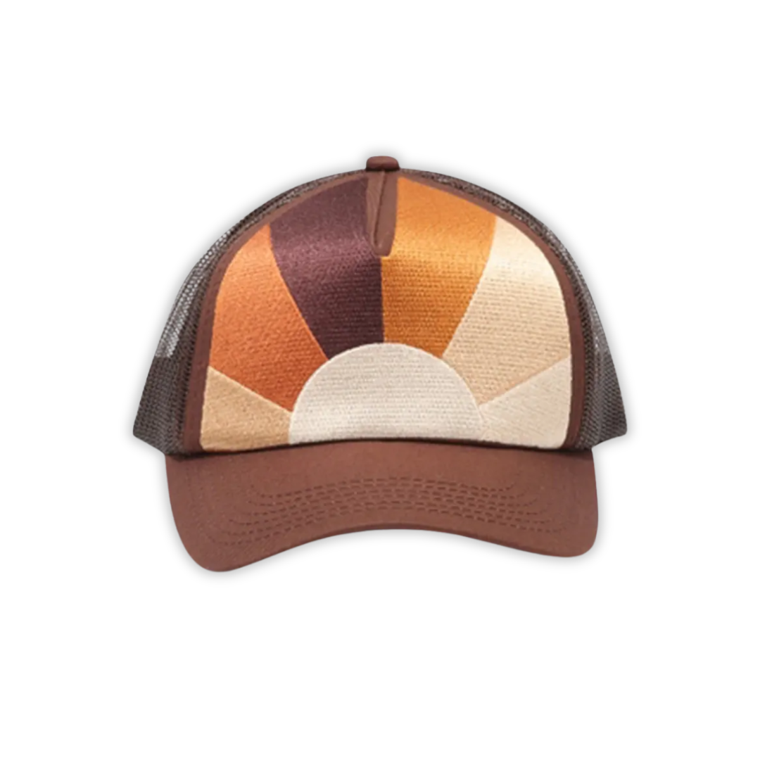 NAHMIAS TONAL SUNSET TRUCKER HAT BROWN
