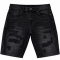 Short denim 2121 negro — frente sobre fondo blanco