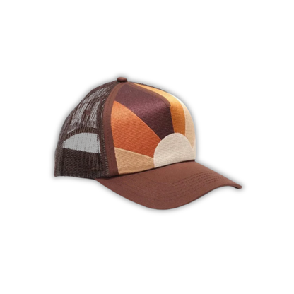 NAHMIAS TONAL SUNSET TRUCKER HAT BROWN