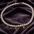 10K Gold Faith Pearl Necklace