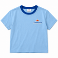 Camiseta Casablanca de mujer azul cielo sobre fondo blanco