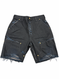 Short Carhartt cargo desgastado negro, vista frontal