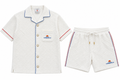 Conjunto Casablanca texturizado blanco sobre fondo blanco