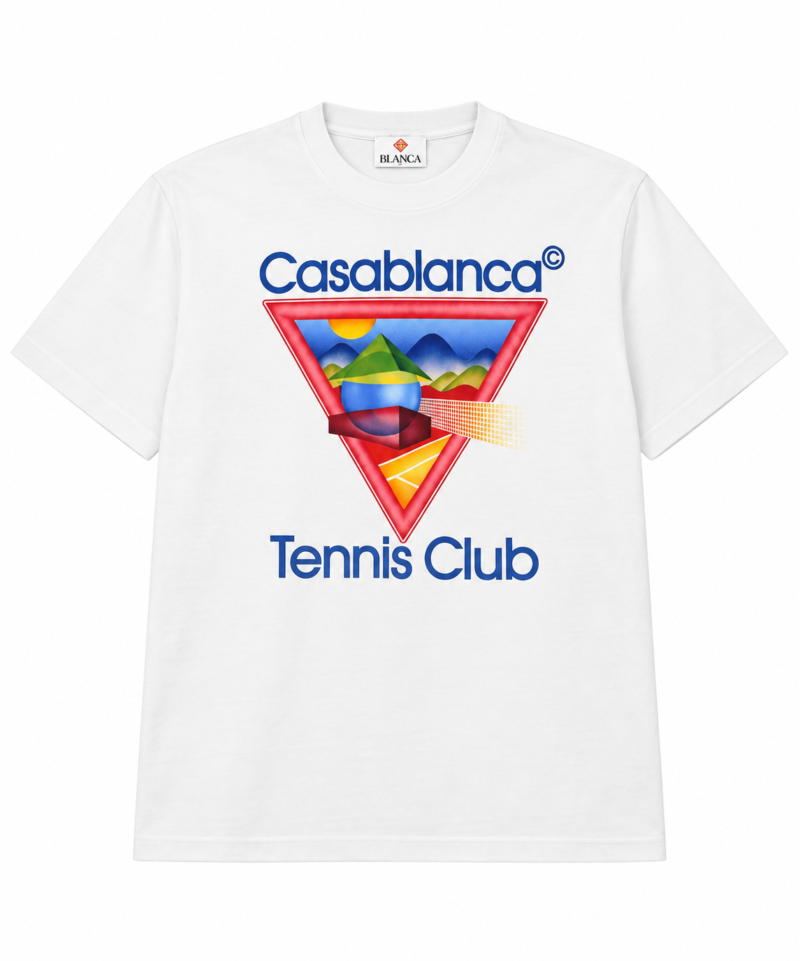 Pulóver Casablanca Tennis Club blanco sobre fondo blanco