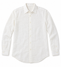 Camisa Club Room blanco de manga larga sin bolsillos