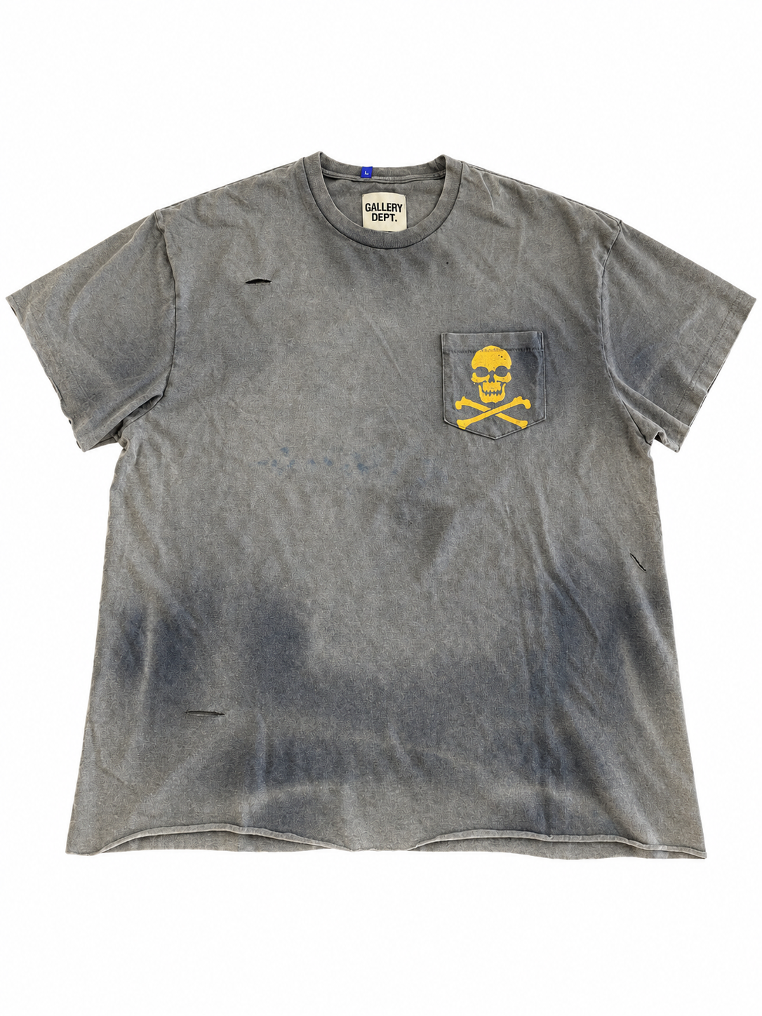 Gallery Dept. Skull Pocket Tee · Gris desgastado · vista frontal