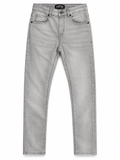 Pantalón Focus gris claro de efecto lavado sobre fondo blanco