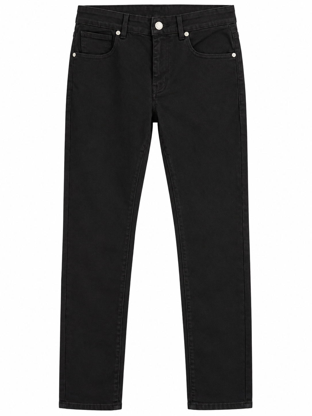 Pantalón Focus negro liso sobre fondo blanco