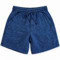 Short de tela azul oscuro — vista frontal