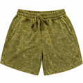 Short de tela verde oliva — vista frontal