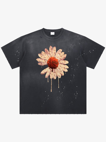 Supermade Floral Basketball Tee front